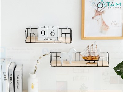 Kệ sắt treo tường trang trí đơn giản số 21